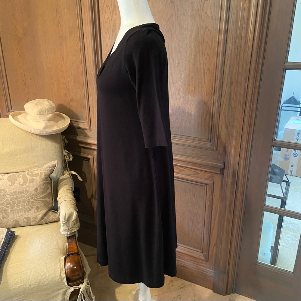 Eileen Fisher V-Neck Dress-Small - Picture 4 of 8